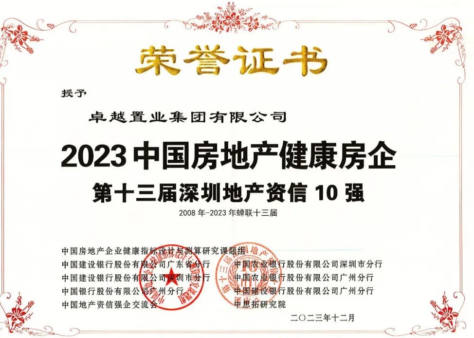 尊龙凯时 - 尊龙凯时荣获“中国房地产康健房企”，，连任“深圳地产资信10强”！